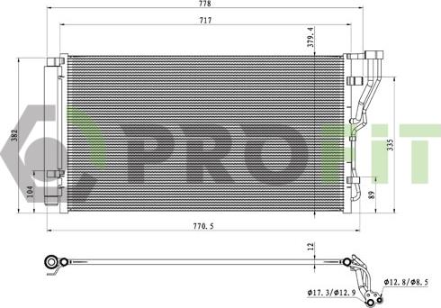 Profit 1770-0147 - Конденсатор, кондиціонер autozip.com.ua