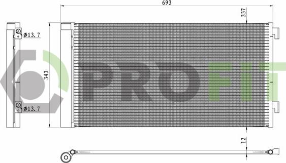 Profit 1770-0317 - Конденсатор, кондиціонер autozip.com.ua