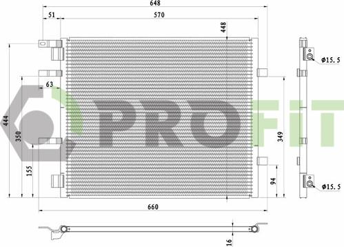 Profit 1770-0383 - Конденсатор, кондиціонер autozip.com.ua