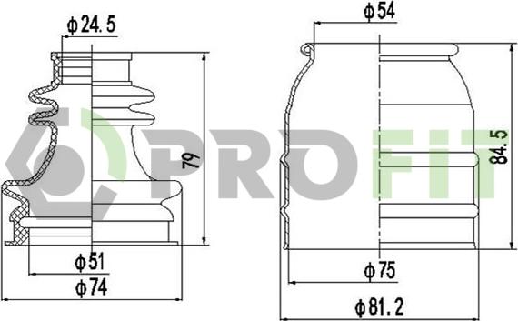 Profit 2810-0011 XLB - Пильник, приводний вал autozip.com.ua