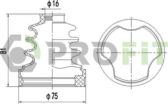 Profit 2810-0031 XLB - Пильник, приводний вал autozip.com.ua