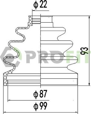 Profit 2810-0026 XLB - Пильник, приводний вал autozip.com.ua