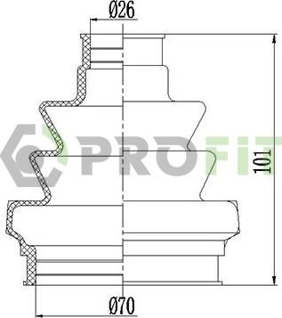 Profit 2810-0021 XLB - Пильник, приводний вал autozip.com.ua