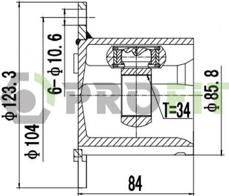 Profit 2810-3051 - Шарнір, ШРУС, приводний вал autozip.com.ua