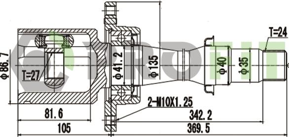Profit 2810-3089 - Шарнір, ШРУС, приводний вал autozip.com.ua