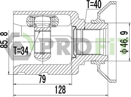 Profit 2810-2039 - Шарнір, ШРУС, приводний вал autozip.com.ua