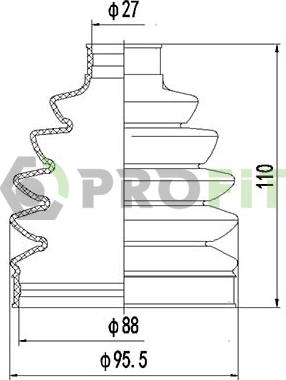 Profit 2710-0049 XLB - Пильник, приводний вал autozip.com.ua