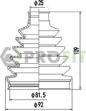 Profit 2710-0046 XLB - Пильник, приводний вал autozip.com.ua