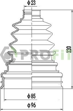 Profit 2710-0040 XLB - Пильник, приводний вал autozip.com.ua