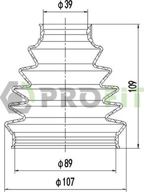 Profit 2710-0048 XLB - Пильник, приводний вал autozip.com.ua