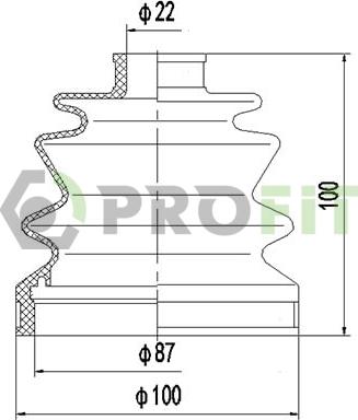 Profit 2710-0043 XLB - Пильник, приводний вал autozip.com.ua