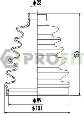 Profit 2710-0054 XLB - Пильник, приводний вал autozip.com.ua