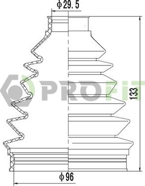 Profit 2710-0055 XLB - Пильник, приводний вал autozip.com.ua