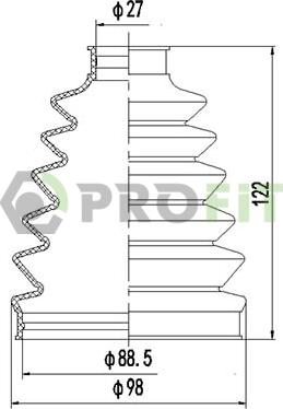 Profit 2710-0056 XLB - Пильник, приводний вал autozip.com.ua