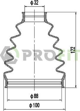 Profit 2710-0050 XLB - Пильник, приводний вал autozip.com.ua