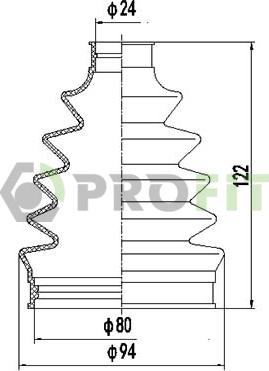 Profit 2710-0053 XLB - Пильник, приводний вал autozip.com.ua