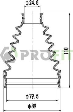 Profit 2710-0052 XLB - Пильник, приводний вал autozip.com.ua