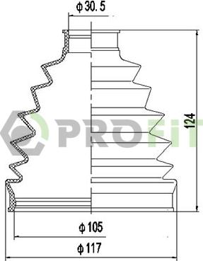 Profit 2710-0057 XLB - Пильник, приводний вал autozip.com.ua