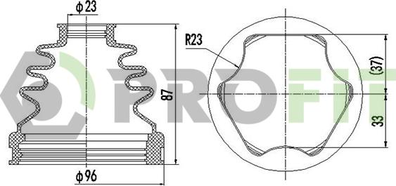 Profit 2710-0003 XLB - Пильник, приводний вал autozip.com.ua