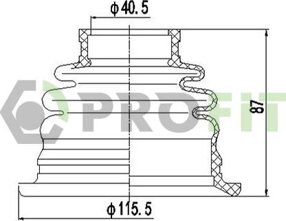 Profit 2710-0015 XLB - Пильник, приводний вал autozip.com.ua