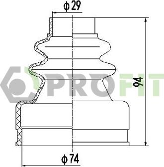 Profit 2710-0013 XLB - Пильник, приводний вал autozip.com.ua