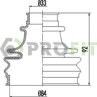 Profit 2710-0012 XLB - Пильник, приводний вал autozip.com.ua