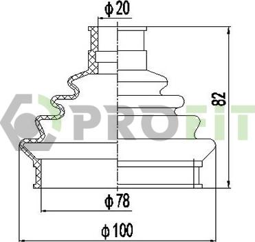 Profit 2710-0029 XLB - Пильник, приводний вал autozip.com.ua