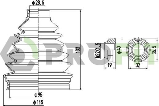 Profit 2710-0025 XLB - Пильник, приводний вал autozip.com.ua