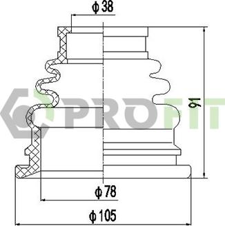 Profit 2710-0021 XLB - Пильник, приводний вал autozip.com.ua