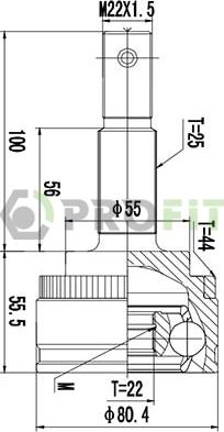 Profit 2710-1476 - Шарнір, ШРУС, приводний вал autozip.com.ua
