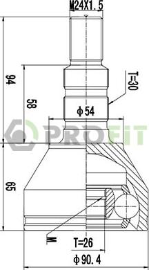 Profit 2710-1506 - Шарнірний комплект, ШРУС, приводний вал autozip.com.ua