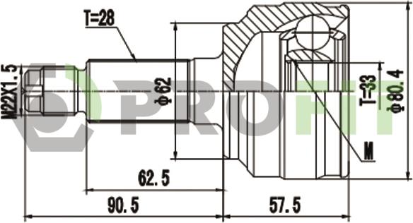 Profit 2710-1879 - Шарнір, ШРУС, приводний вал autozip.com.ua