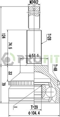 Profit 2710-3045 - Шарнір, ШРУС, приводний вал autozip.com.ua