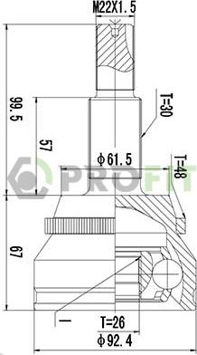 Profit 2710-3019 - Шарнір, ШРУС, приводний вал autozip.com.ua