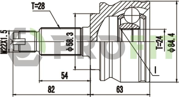 Profit 2710-3151 - Шарнір, ШРУС, приводний вал autozip.com.ua
