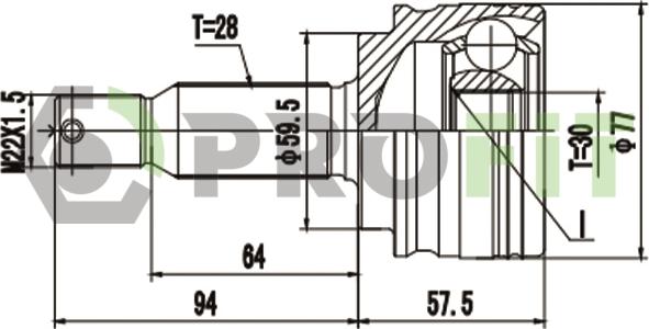 Profit 2710-3139 - Шарнір, ШРУС, приводний вал autozip.com.ua