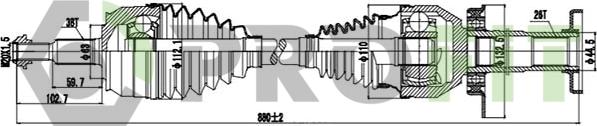 Profit 2730-1069 - Приводний вал autozip.com.ua