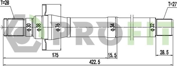 Profit 2730-3061 - Приводний вал autozip.com.ua