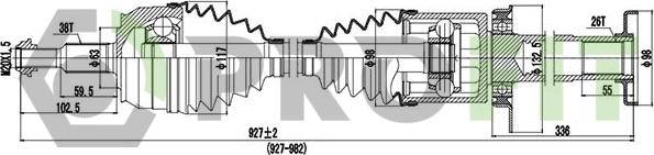 Profit 2730-3032 - Приводний вал autozip.com.ua