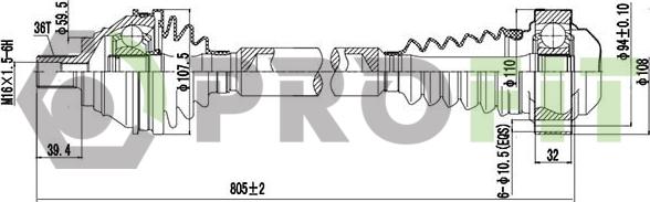 Profit 2730-3119 - Приводний вал autozip.com.ua