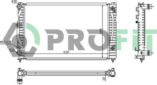 Profit PR 9539A1 - Радіатор, охолодження двигуна autozip.com.ua