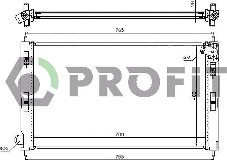 Profit PR 4012A1 - Радіатор, охолодження двигуна autozip.com.ua