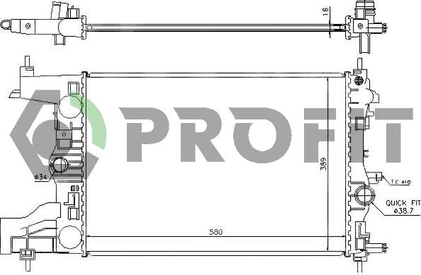 Profit PR 5056A1 - Радіатор, охолодження двигуна autozip.com.ua