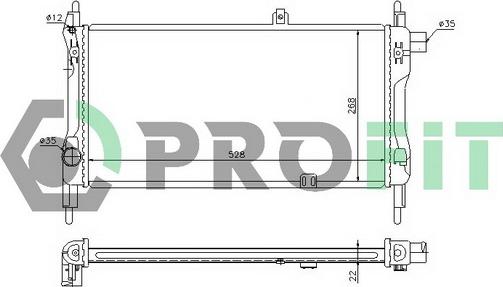 Profit PR 5052A1 - Радіатор, охолодження двигуна autozip.com.ua