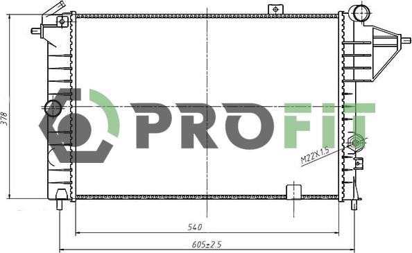 Profit PR 5076A4 - Радіатор, охолодження двигуна autozip.com.ua