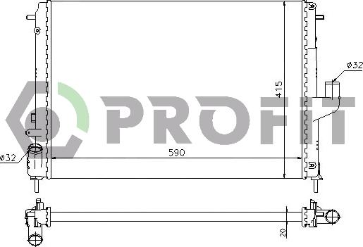 Profit PR 6037N9 - Радіатор, охолодження двигуна autozip.com.ua