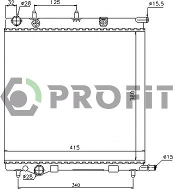 Profit PR 0524A1 - Радіатор, охолодження двигуна autozip.com.ua