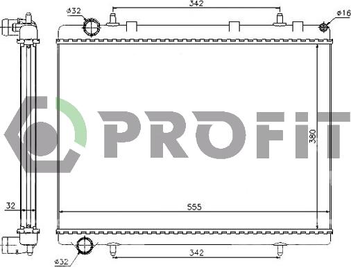 Profit PR 0523A1 - Радіатор, охолодження двигуна autozip.com.ua