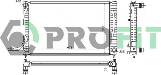 Profit PR 0014A1 - Радіатор, охолодження двигуна autozip.com.ua