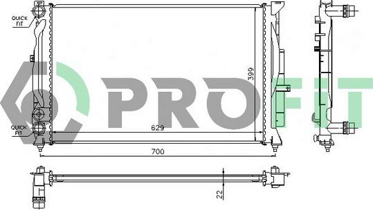 Profit PR 0014A2 - Радіатор, охолодження двигуна autozip.com.ua